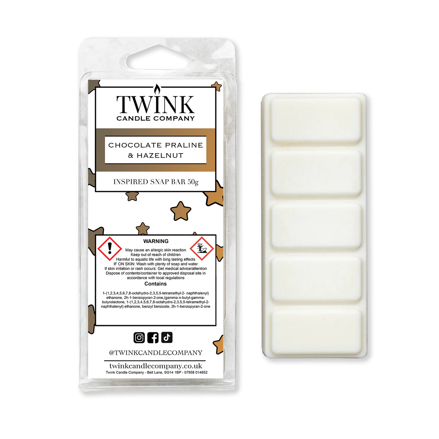 Chocolate Praline & Hazelnut (50g) Wax Melt Snapbar