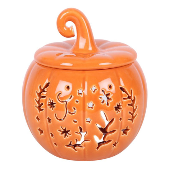 Orange folk pumpkin wax/oil burner – additional view