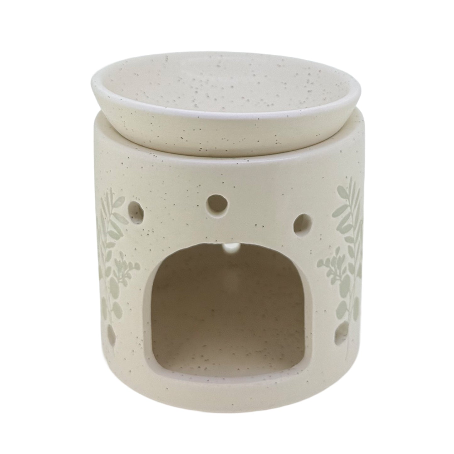 Embossed Flower (Cream) Wax/Oil Burner