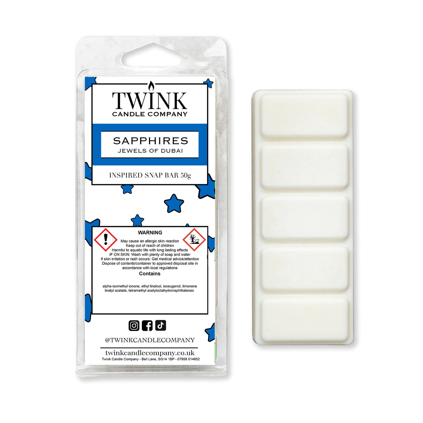 Sapphires (Jewels of Dubai) (50g) Inspired Wax Snap Bar