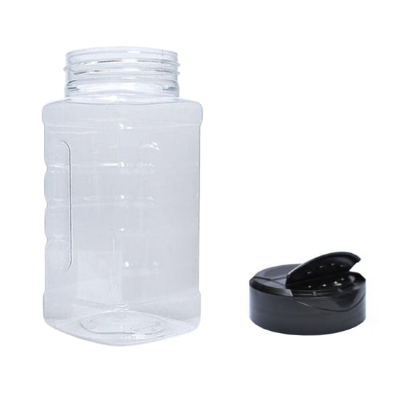 Empty 300g shaker jar with a black flip lid, for refilling Twink Candle Company carpet fresheners