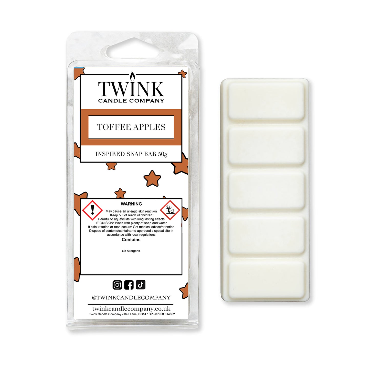 Toffee Apples (50g) Wax Melt Snapbar