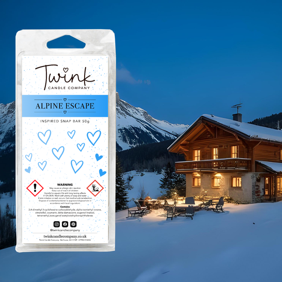 Alpine Escape inspired soy wax melt snap bar by Twink Candle Company