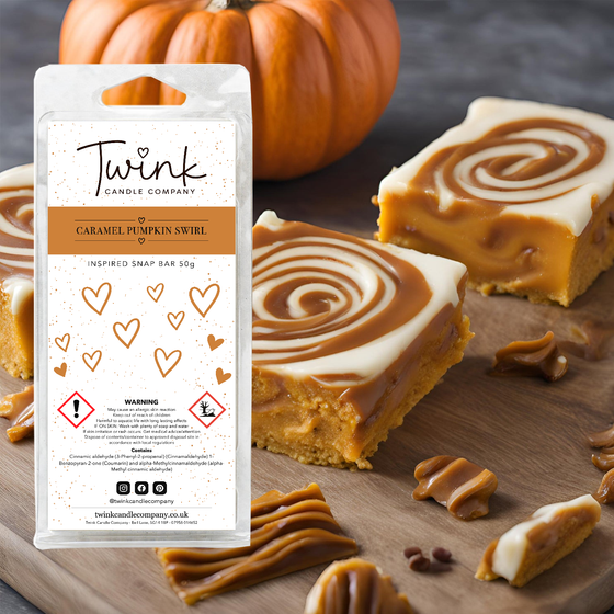 Caramel Pumpkin Swirl soy wax melt snap bar by Twink Candle Company