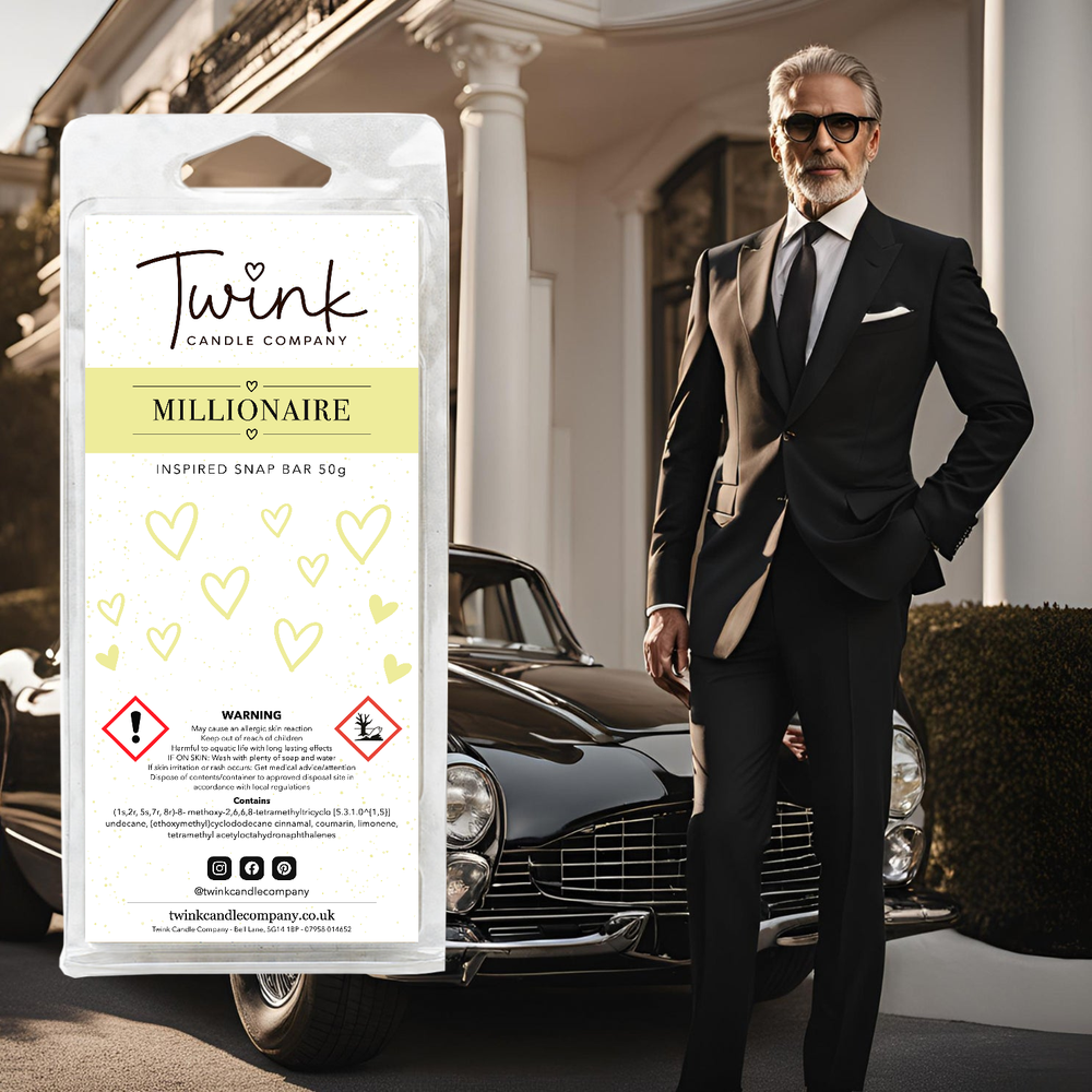 Millionaire inspired soy wax melt snap bar by Twink Candle Company