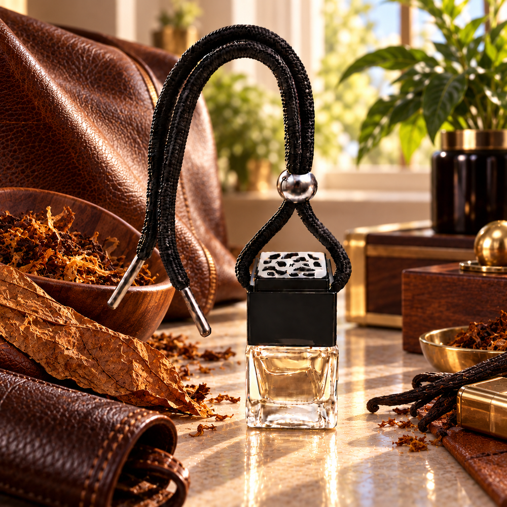 Rich Leather & Tobacco car diffuser by Twink Candle Company — a warm, smoky designer-inspired dupe car air freshener