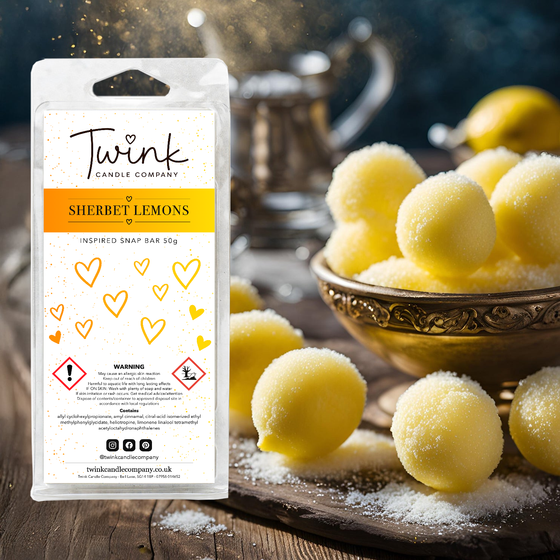 Sherbet Lemons inspired soy wax melt snap bar by Twink Candle Company