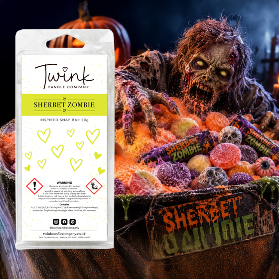 Sherbet Zombie soy wax melt snap bar by Twink Candle Company