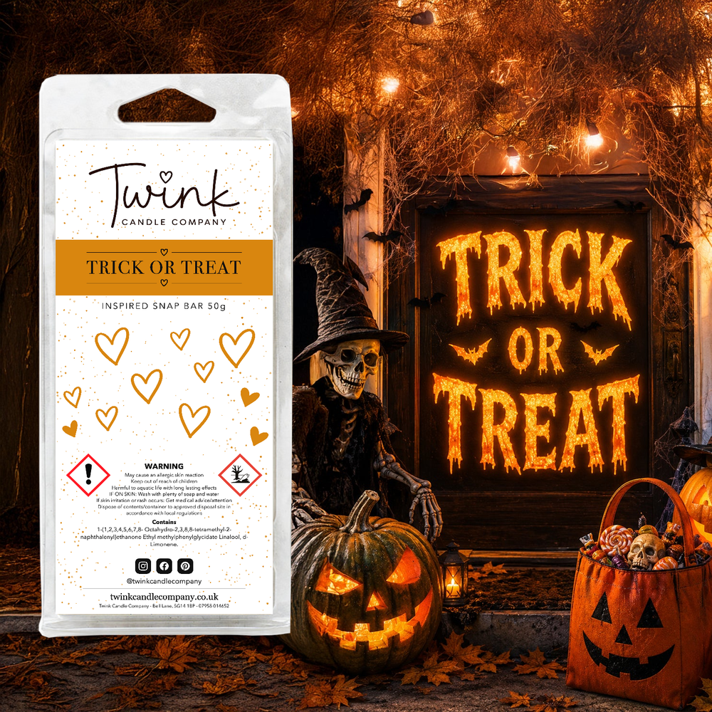 Trick or Treat soy wax melt snap bar by Twink Candle Company