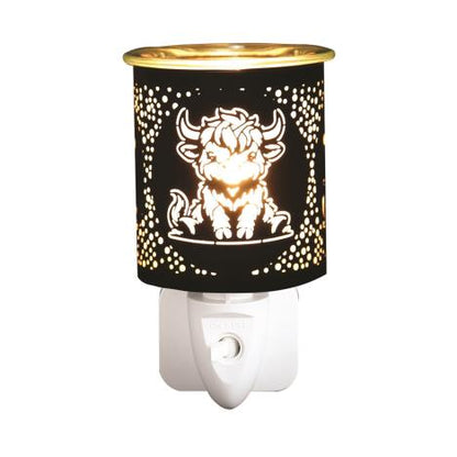 Highland Cow Black Plug In Wax/Oil Burner