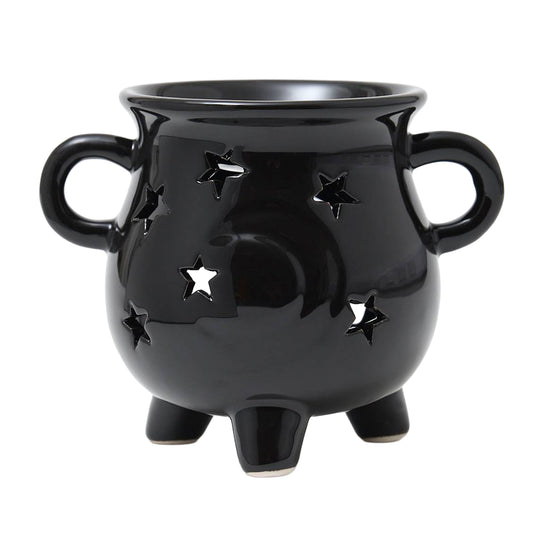 Black Gloss Star Cauldron Wax Burner