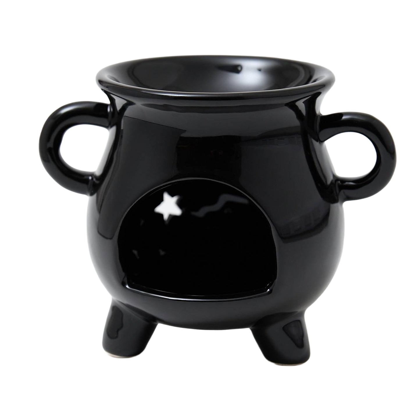 Black Gloss Star Cauldron Wax Burner