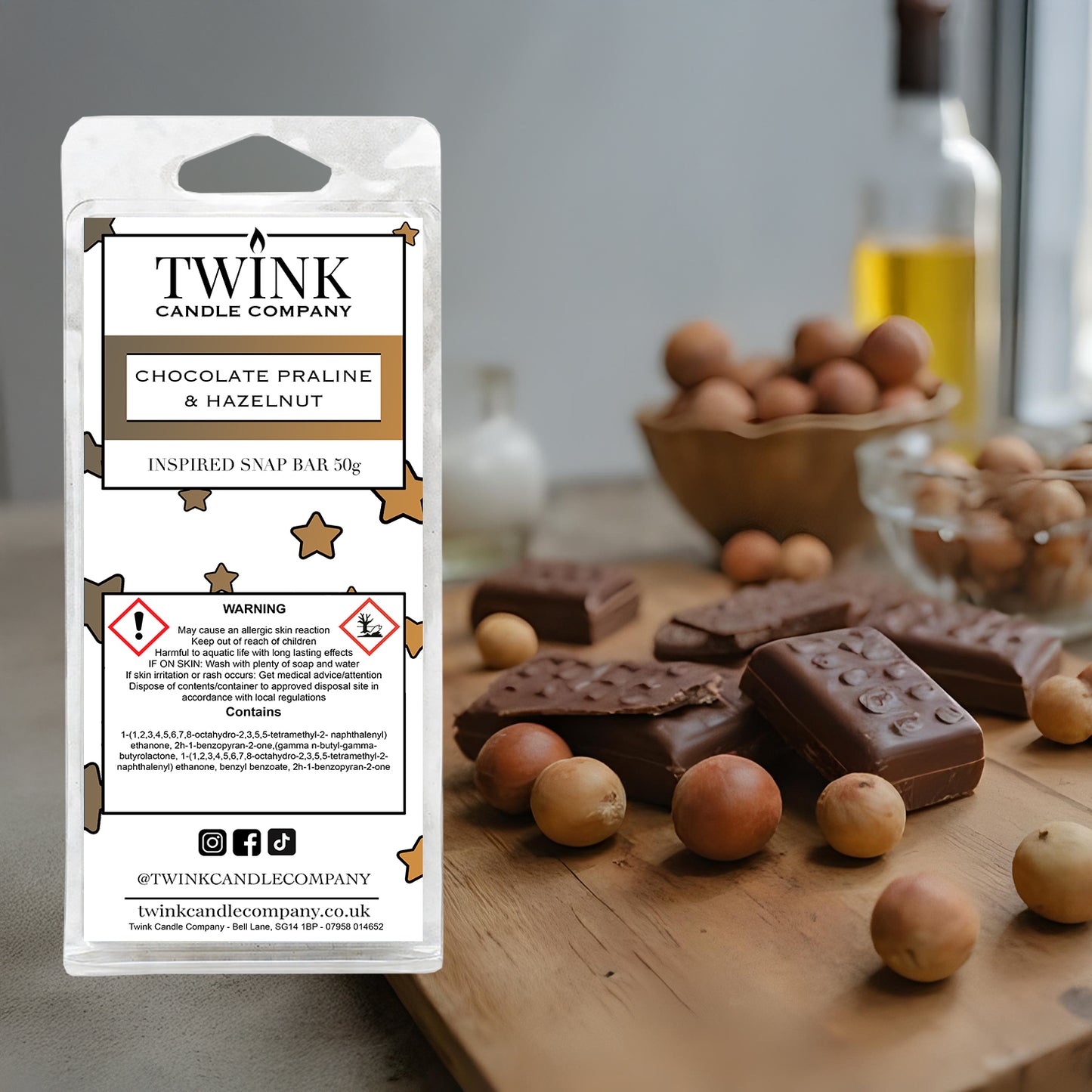 Chocolate Praline & Hazelnut (50g) Wax Melt Snapbar