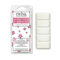 Cosy Cardigan (50g) soy wax melt snap bar by Twink Candle Company — creamy amber, soft powder and gentle musk