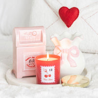 White and pink bow wax/oil burner – additional view