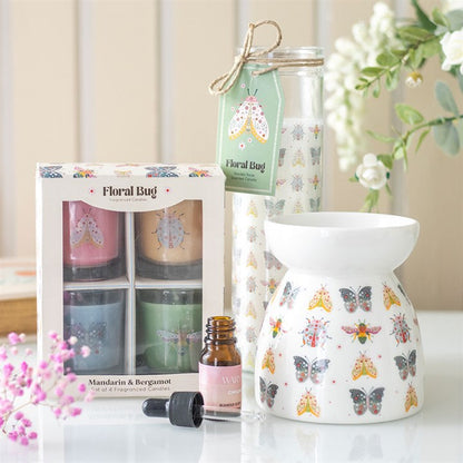 Floral Bug Print Wax / Oil Burner