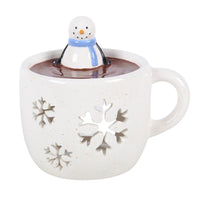 Snowman in a cup wax/oil burner – additional view