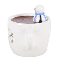 Snowman in a cup wax/oil burner – additional view