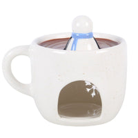 Snowman in a cup wax/oil burner – additional view