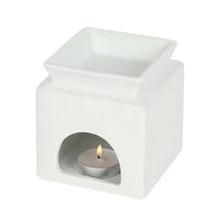 White Home cut-out wax/oil burner by Twink Candle Company, detail view