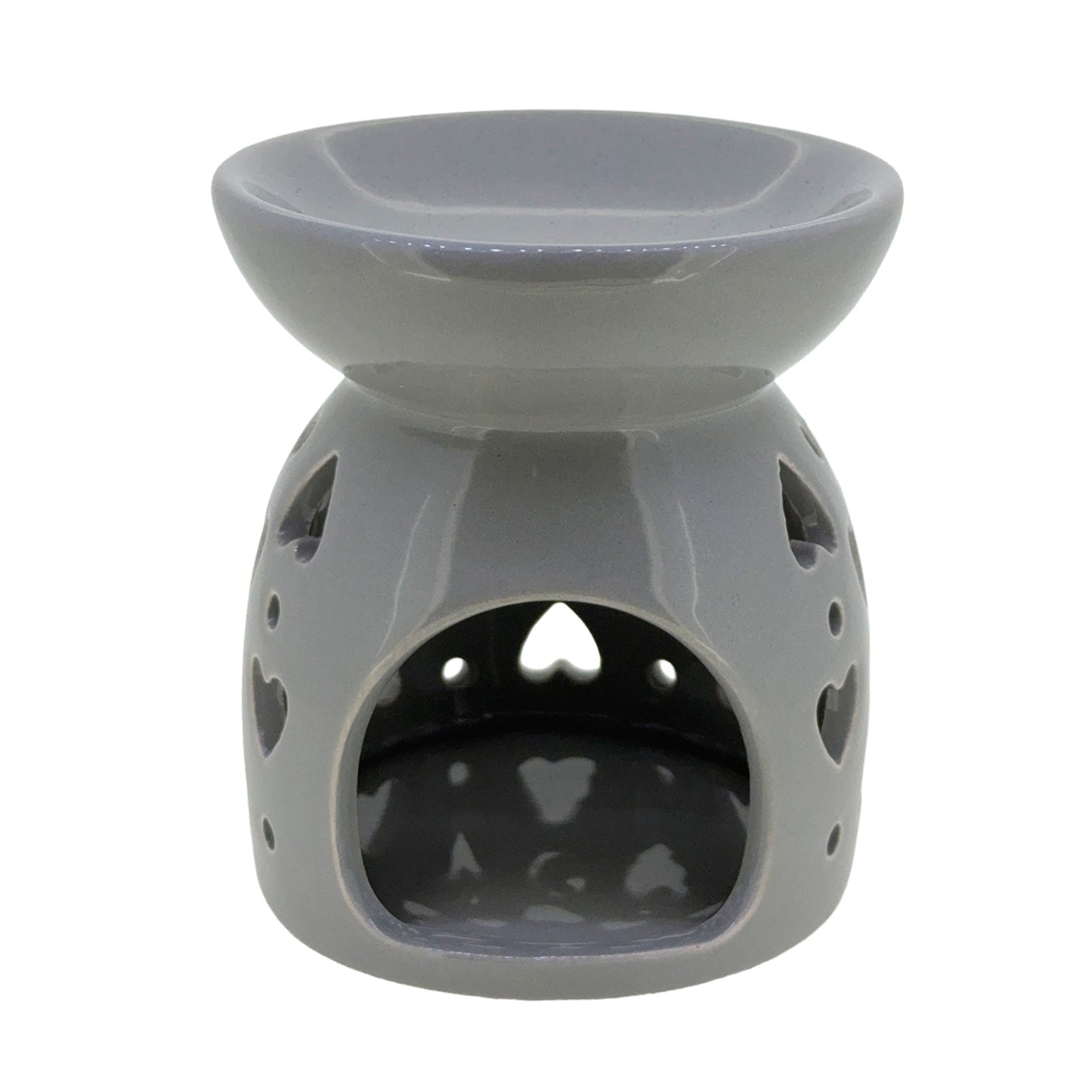 Grey Heart Cutout Wax/Oil Burner