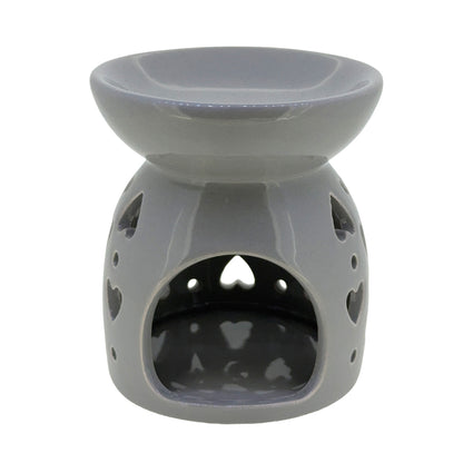 Grey Heart Cutout Wax/Oil Burner