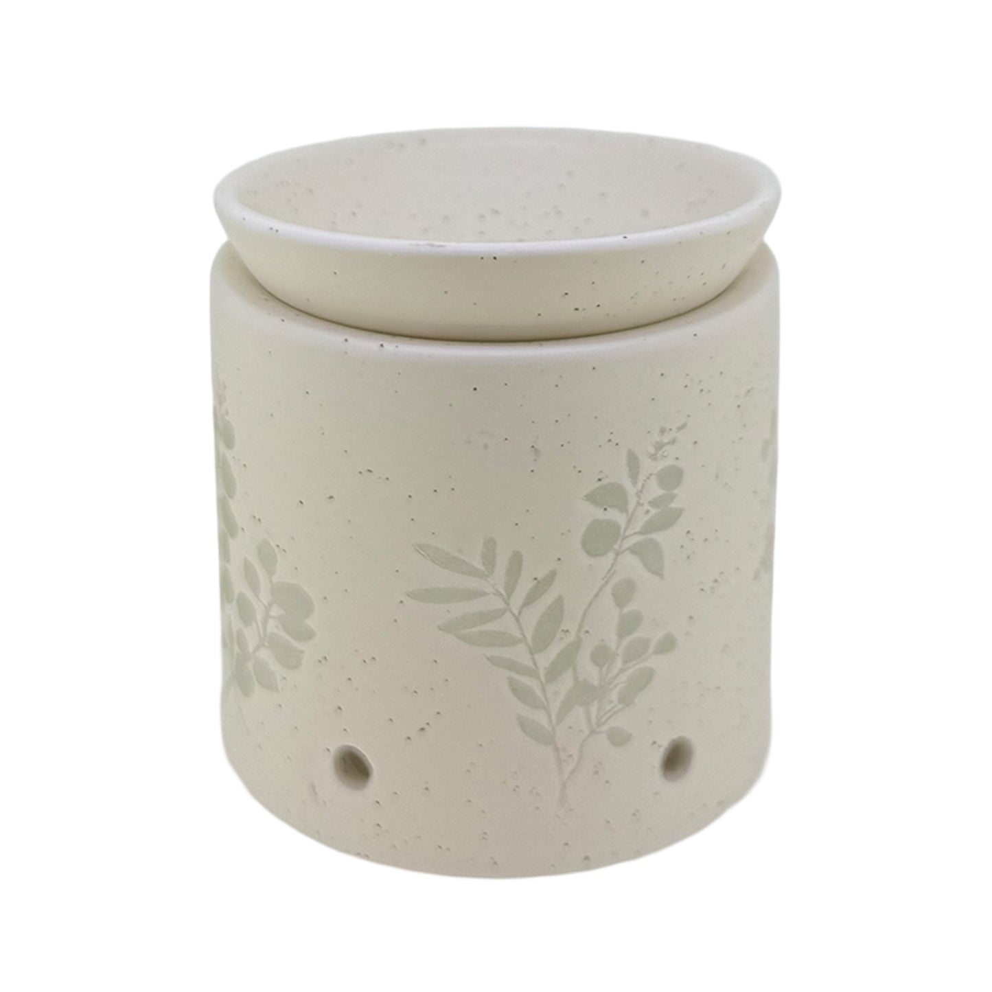 Embossed Flower (Cream) Wax/Oil Burner