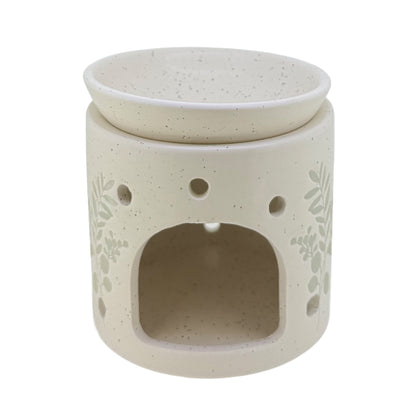 Embossed Flower (Cream) Wax/Oil Burner