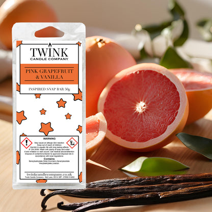 Pink Grapefruit & Vanilla (50g) Wax Melt Snap Bar