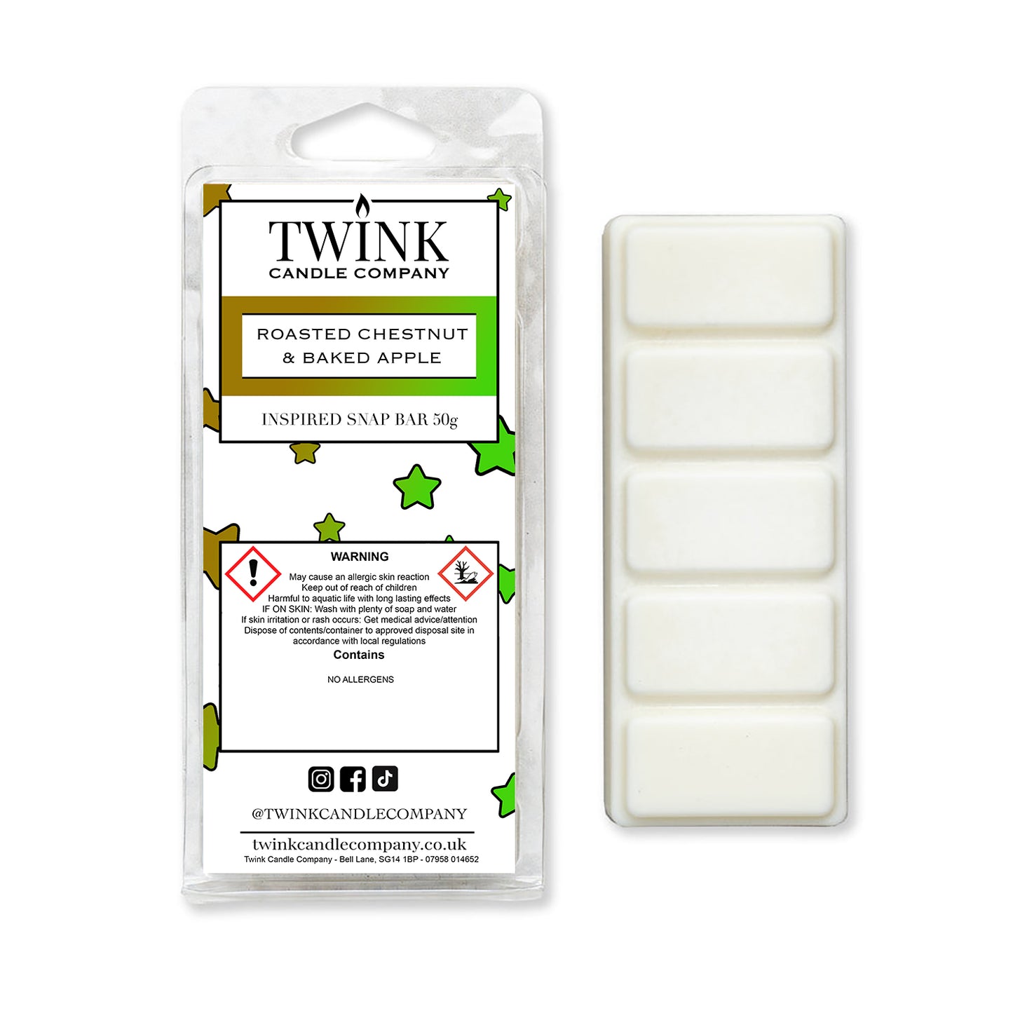 Roasted Chestnut & Baked Apple (50g) Wax Melt Snapbar