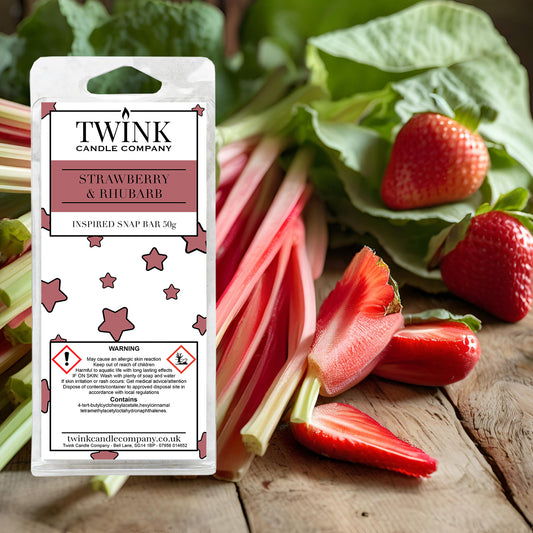 Strawberry & Rhubarb (50g) Wax Melt Snap Bar