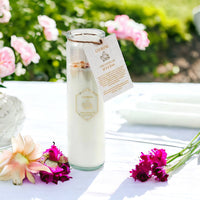 Summer Garden Tube Candle with Yellow Citrine Crystals