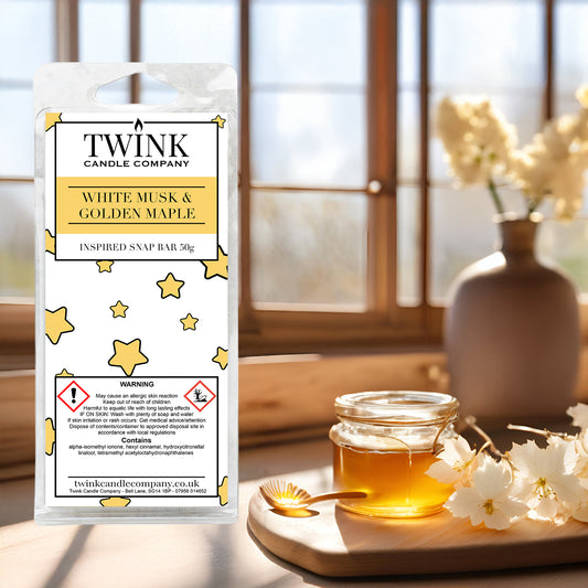 White Musk & Golden Maple (50g) Inspired Wax Melt Snapbar