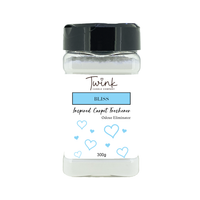 Bliss Unstoppables inspired carpet freshener by Twink Candle Company, a 300g odour-eliminating shaker jar on a white background