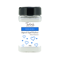 Bora Bora inspired carpet freshener by Twink Candle Company, a 300g odour-eliminating shaker jar on a white background