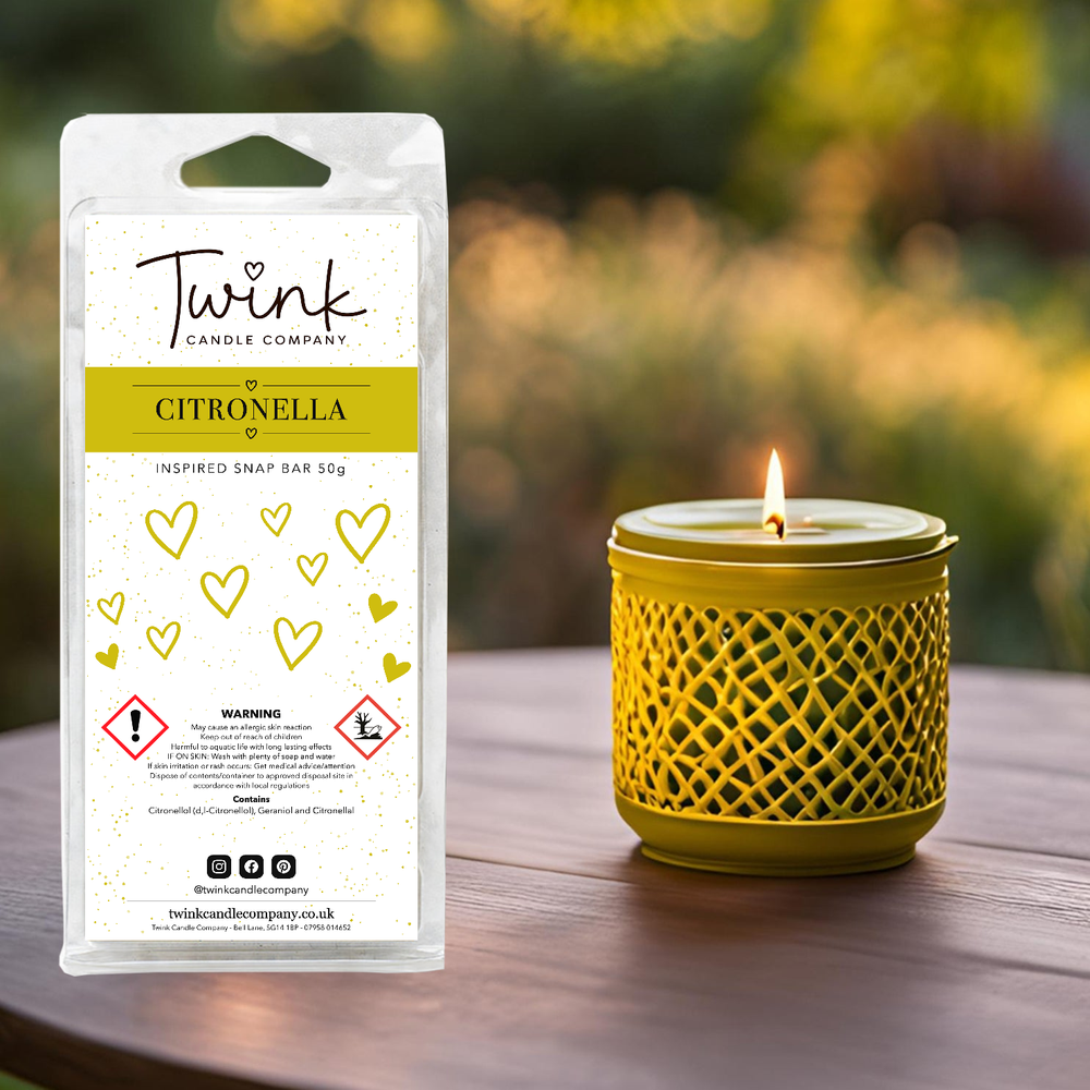Citronella soy wax melt snap bar by Twink Candle Company