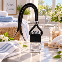 Fresh Linen car air freshener by Twink Candle Company, hanging car vent clip diffuser
