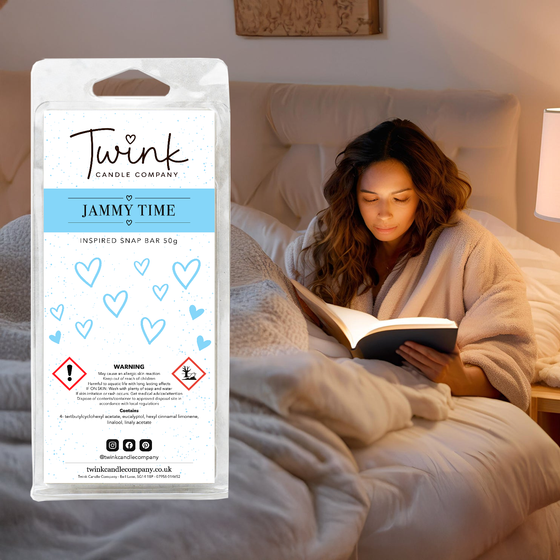 Jammy Time inspired soy wax melt snap bar by Twink Candle Company