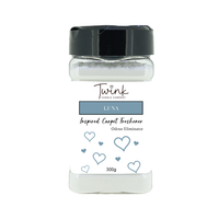 Luna inspired carpet freshener by Twink Candle Company, a 300g odour-eliminating shaker jar on a white background