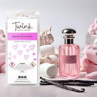 Marshmallow Boujee inspired soy wax melt snap bar by Twink Candle Company