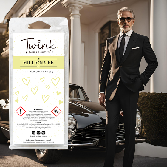 Millionaire inspired soy wax melt snap bar by Twink Candle Company