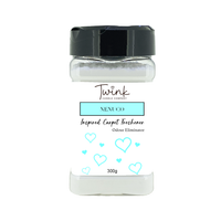 Nenuco inspired carpet freshener by Twink Candle Company, a 300g odour-eliminating shaker jar on a white background