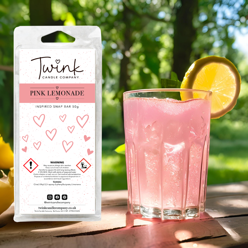 Pink Lemonade soy wax melt snap bar by Twink Candle Company