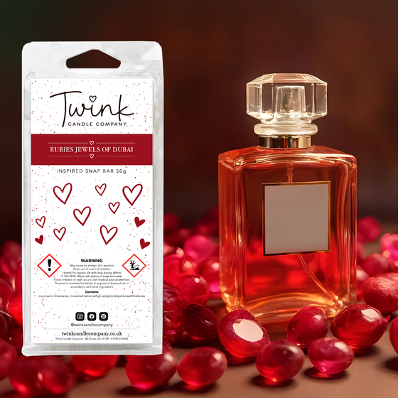 Rubies (Jewels of Dubai) inspired soy wax melt snap bar by Twink Candle Company
