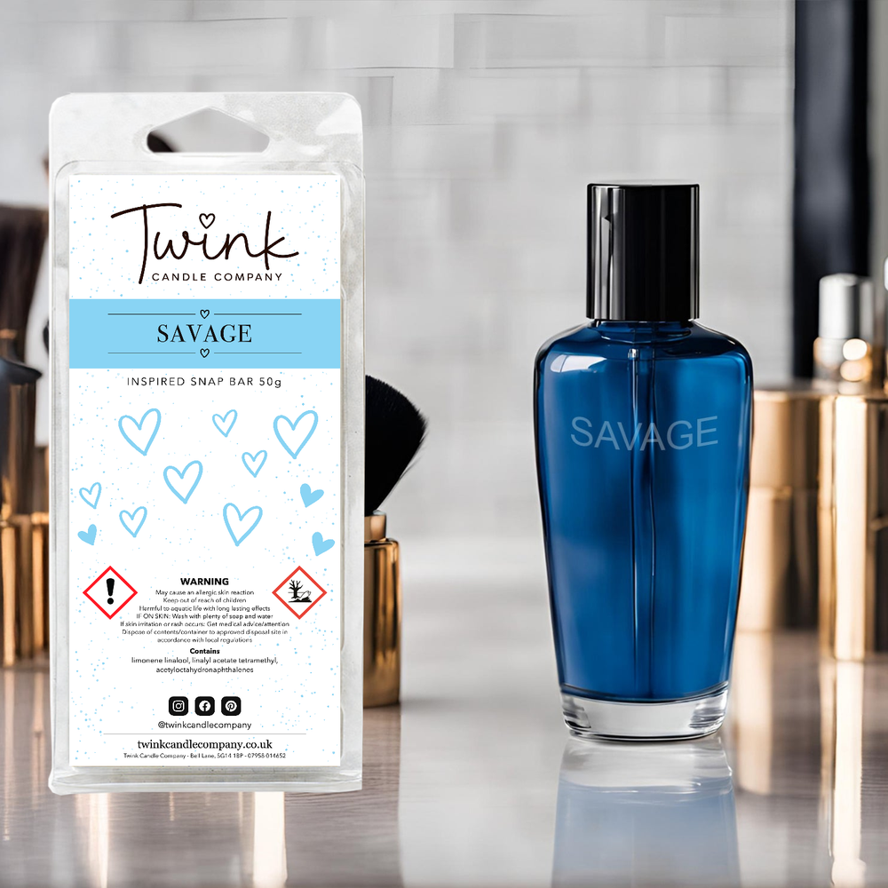 Savage inspired soy wax melt snap bar by Twink Candle Company