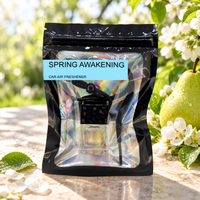 Spring Awakening car air freshener by Twink Candle Company, hanging vent diffuser styled in a home setting