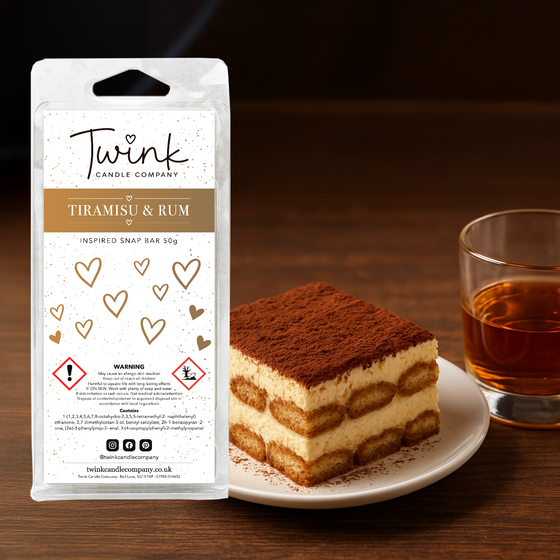 Tiramisu & Rum soy wax melt snap bar by Twink Candle Company