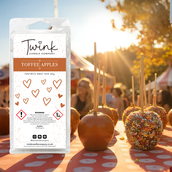 Toffee Apples soy wax melt snap bar by Twink Candle Company