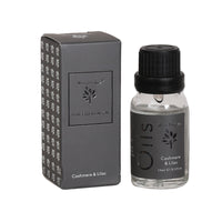 Woodbridge Cashmere & Lilac essential oil 15ml bottle and box on a white background
