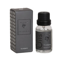 Woodbridge Eucalyptus essential oil 15ml bottle and box on a white background